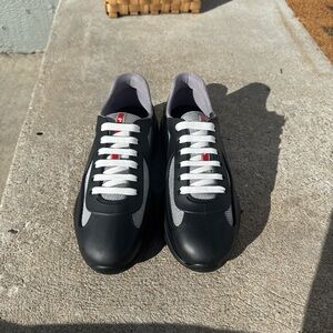 Prada Black and Gray Sneakers